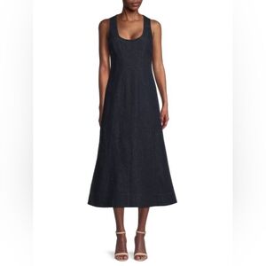 GABRIELA HEARST Diaz Sleeveless Denim Blue Midi Dress EU 36 US 0 Org $1,290